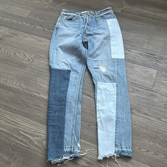 Reformation | Skinny Patch Jeans in Torres Wash Size 26 Light Medium Wash - Picture 4 of 16